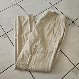 Vince Stitch Front Seam Cropped Dress Leggings Khaki 4